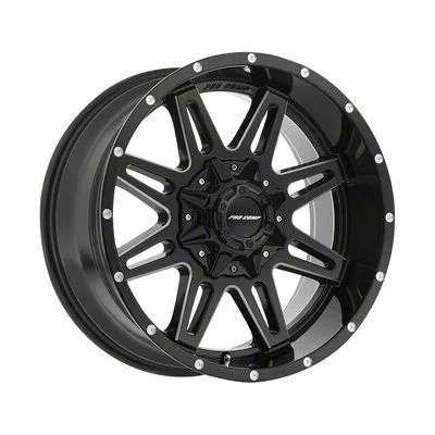 Pro Comp Wheels Blockade Gloss Black Machined 8-Lug Wheel; 20x9.5; 0mm Offset (20-26 Sierra 3500 HD SRW)