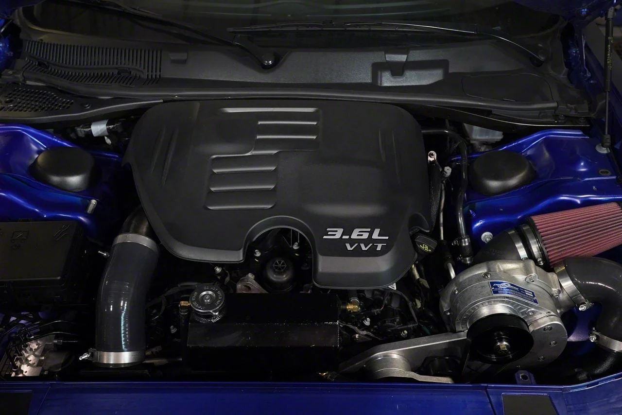 Procharger High Output Intercooled Supercharger Complete Kit with P-1SC-1; Satin Finish (15-23 3.6L Challenger)