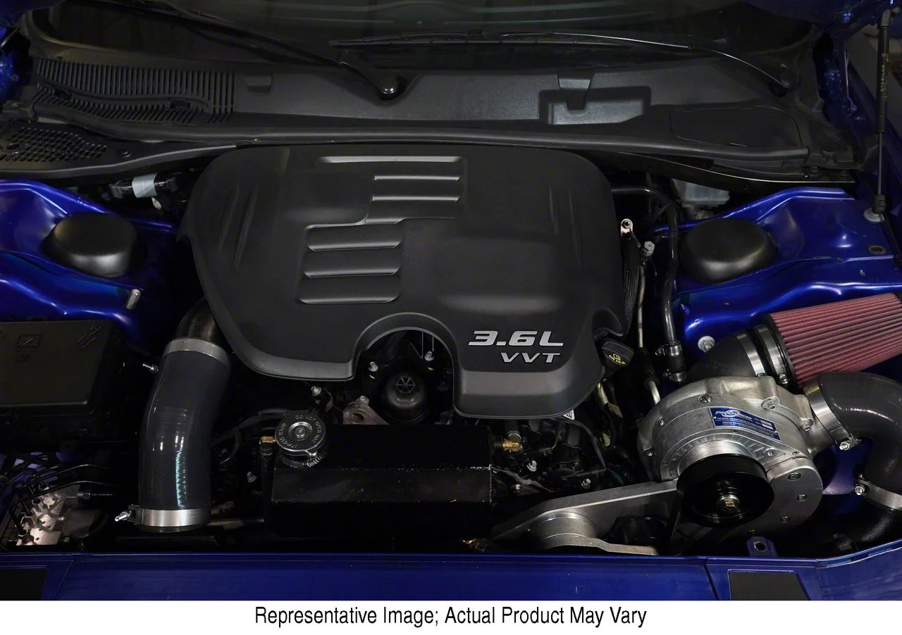 Procharger High Output Intercooled Supercharger Tuner Kit with P-1SC-1; Black Finish (15-23 3.6L Challenger)