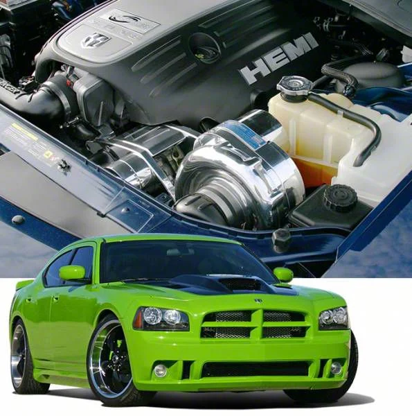 Procharger Stage II Intercooled Supercharger Tuner Kit with P-1SC-1; Satin Finish (06-08 5.7L HEMI Charger)