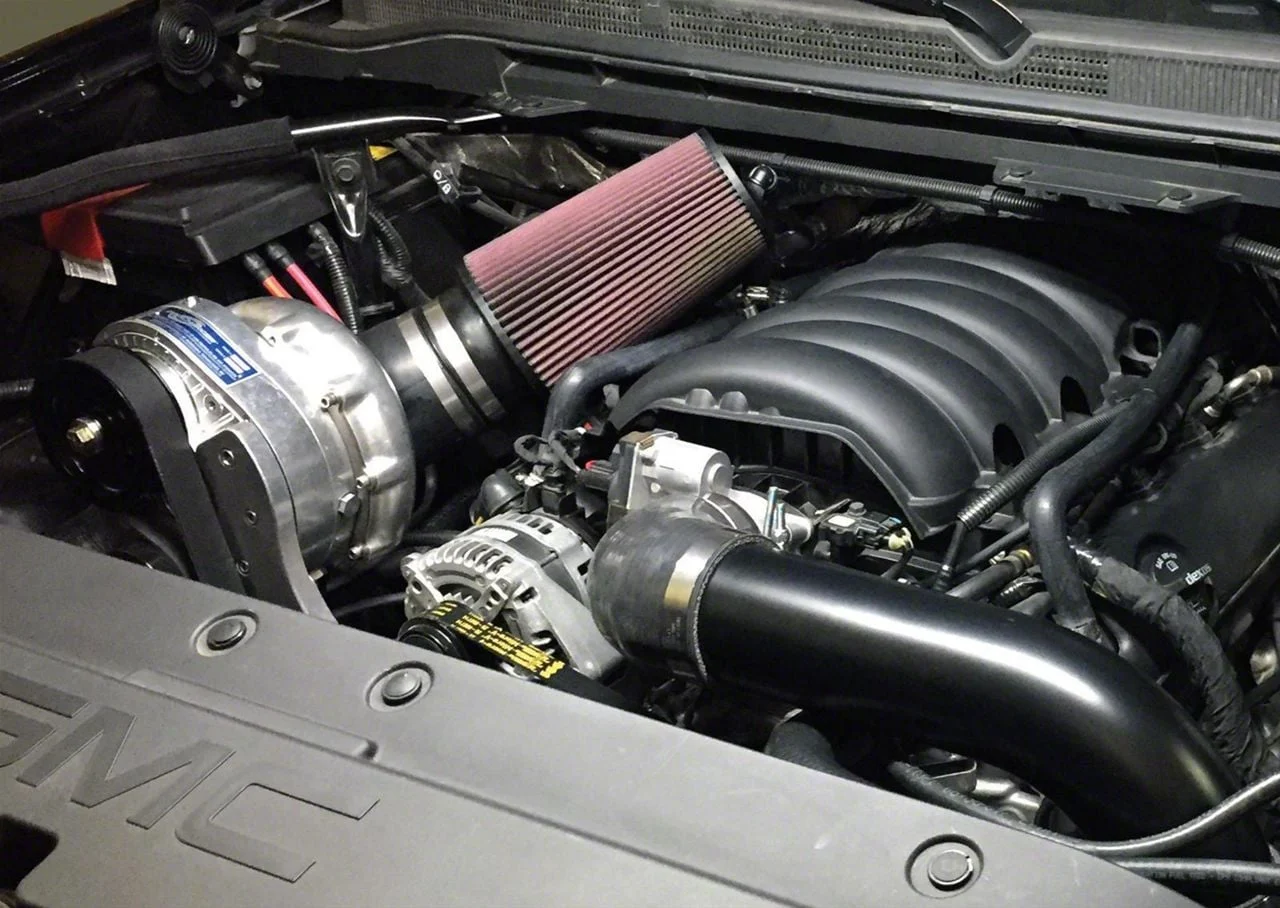 Procharger Stage II Intercooled Supercharger Complete Kit with P-1SC-1; Satin Finish; Dedicated Drive (14-18 6.2L Sierra 1500)