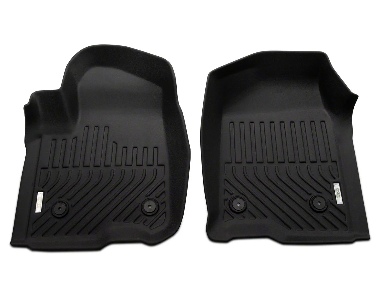 Proven Ground Precision Molded Front and Rear Floor Liners; Black (20-26 Silverado 3500 HD Crew Cab w/o Rear Seat Storage)