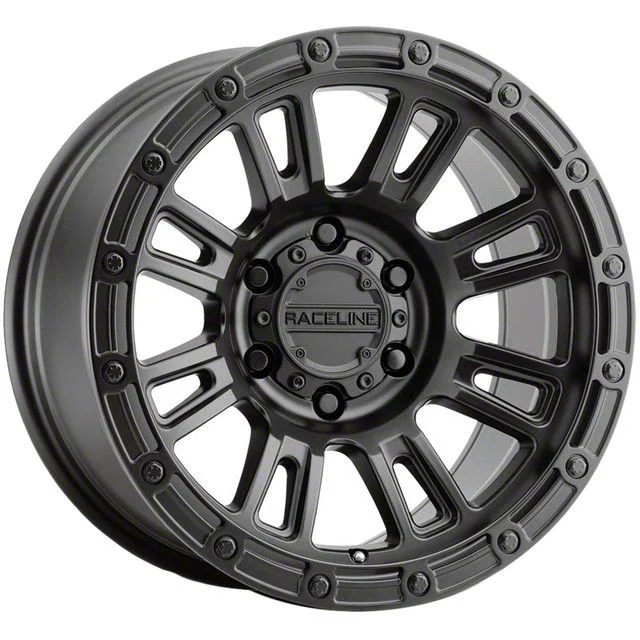 Raceline Compass Satin Black 6-Lug Wheel; 17x9; -12mm Offset (07-14 Tahoe)