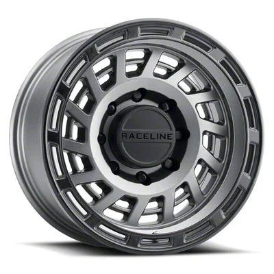 Raceline Halo Gunmetal with Black Ring 6-Lug Wheel; 18x9; -12mm Offset (07-14 Tahoe)