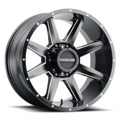 Raceline Stryker Satin Black Milled 6-Lug Wheel; 20x10; -19mm Offset (07-14 Tahoe)