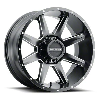 Raceline Stryker Satin Black Milled 6-Lug Wheel; 20x9; 18mm Offset (07-14 Tahoe)