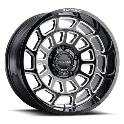Raceline Warp Gloss Black Machined 6-Lug Wheel; 20x10; -19mm Offset (07-14 Tahoe)