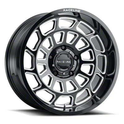 Raceline Warp Gloss Black Machined 6-Lug Wheel; 20x9; 0mm Offset (07-14 Tahoe)