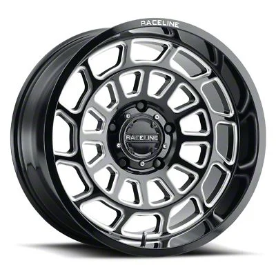 Raceline Warp Gloss Black Machined 6-Lug Wheel; 20x9; 18mm Offset (07-14 Tahoe)