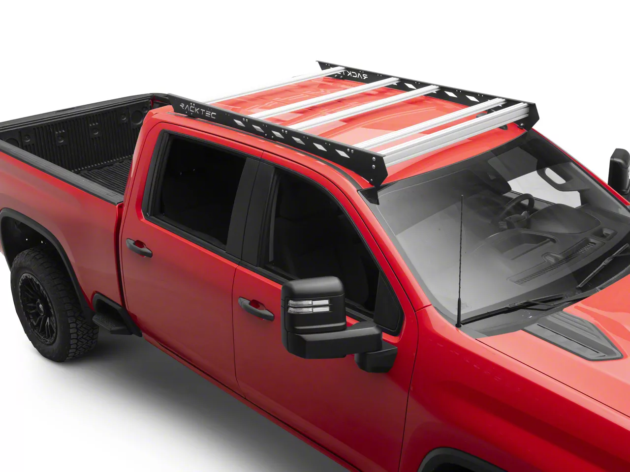 RACKTEC Phantom Series Gen 2 Roof Rack (20-26 Silverado 2500 HD Crew Cab)