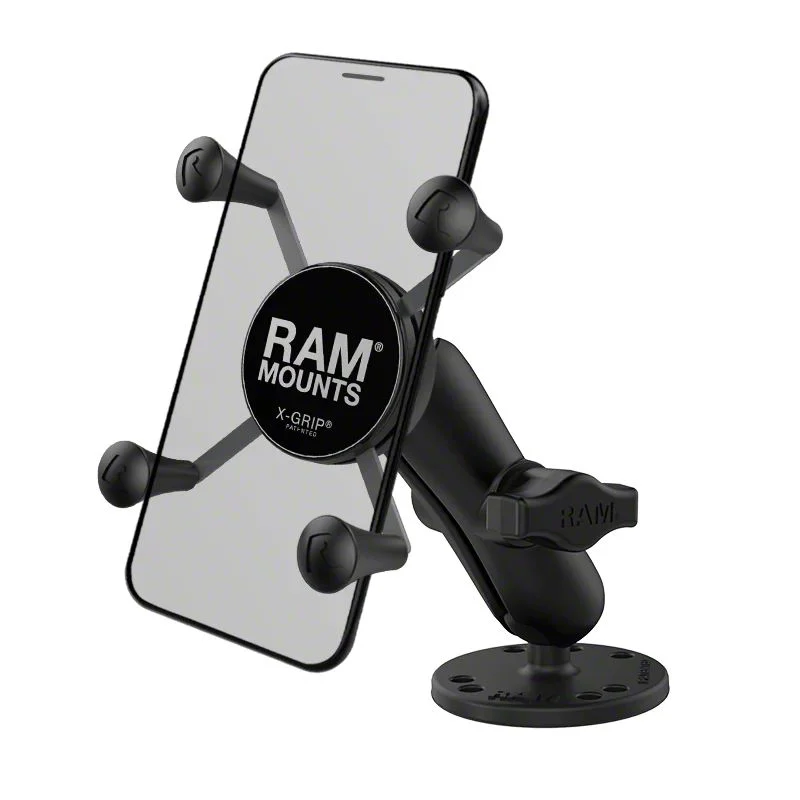 RAM Mounts X-Grip Phone Mount with Drill-Down Base (Universal; Some Adaptation May Be Required)