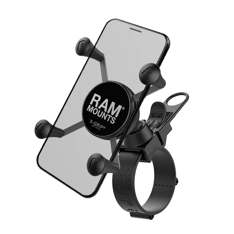 RAM Mounts X-Grip Phone Mount with EZ-Strap Rail Mount (Universal; Some Adaptation May Be Required)