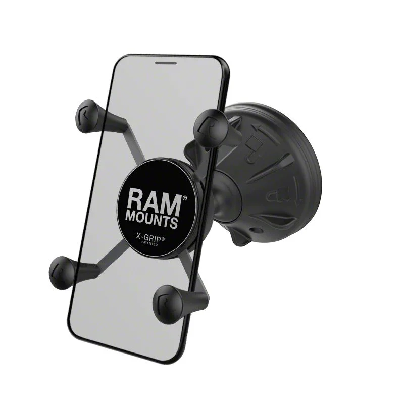 RAM Mounts X-Grip Phone Mount with Mighty-Buddy Suction Cup (Universal; Some Adaptation May Be Required)