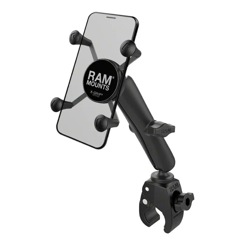 RAM Mounts X-Grip Phone Mount with Tough-Claw Small Clamp Base; Long (Universal; Some Adaptation May Be Required)