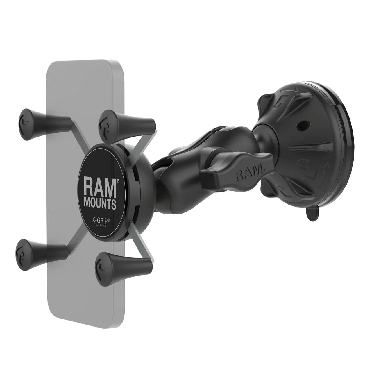 RAM Mounts X-Grip Phone Mount with Twist-Lock Low Profile Suction Base (Universal; Some Adaptation May Be Required)