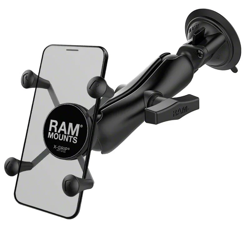 RAM Mounts X-Grip Phone Mount with Twist-Lock Suction Cup; C Size (Universal; Some Adaptation May Be Required)