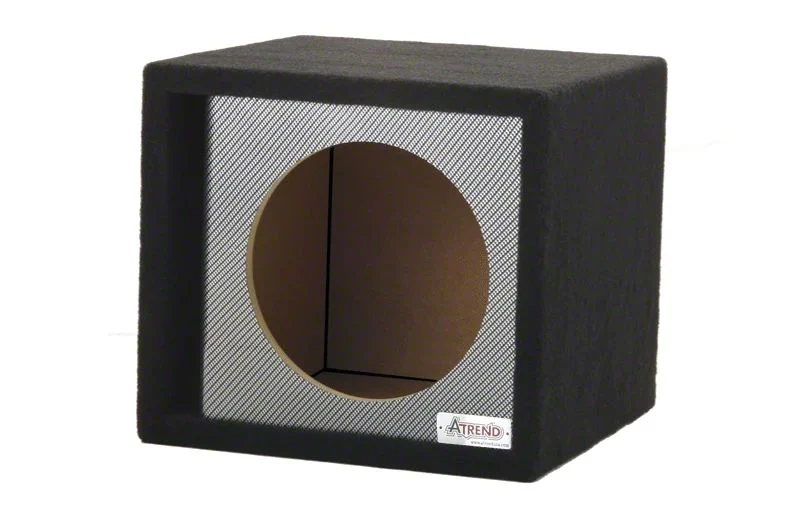 12-Inch Single Vented Black Carbon Fiber Subwoofer Enclosure (Universal; Some Adaptation May Be Required)