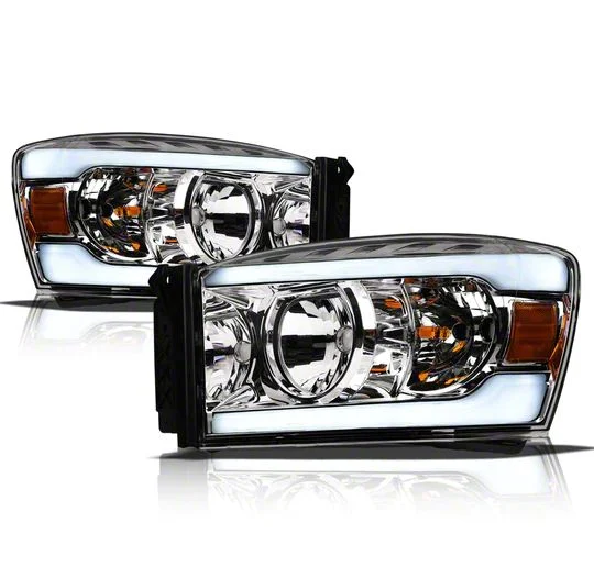 LM Series Headlights; Chrome Housing; Clear Lens (06-09 RAM 2500)