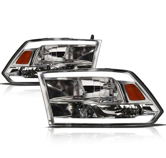 LM Series Headlights; Chrome Housing; Clear Lens (10-18 RAM 2500 w/ Factory Halogen Non-Projector Headlights)
