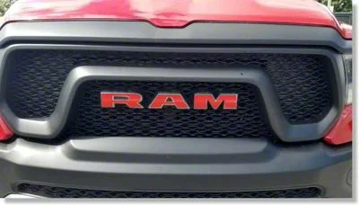 RAM Grille Letter Overlay Decals; Gloss White (19-24 RAM 2500, Excluding Power Wagon)