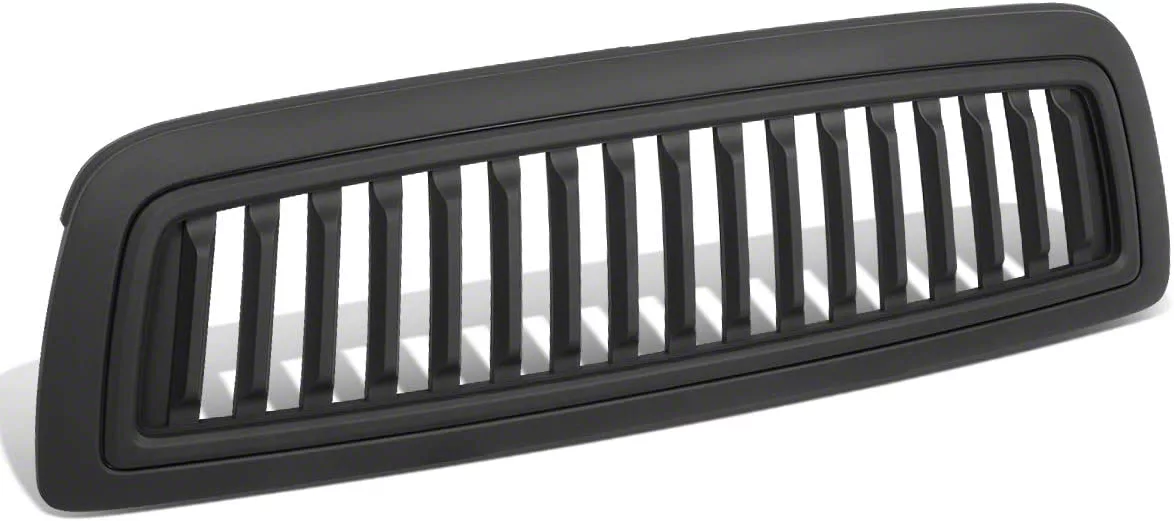 Vertical Fence Style Upper Replacement Grille; Matte Black (10-12 RAM 2500)