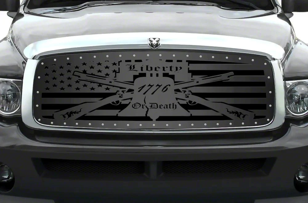 1-Piece Steel Upper Grille Insert; Liberty Or Death (03-05 RAM 3500)