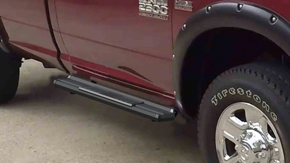 OE Style Running Boards; Black (10-26 RAM 3500 Regular Cab)
