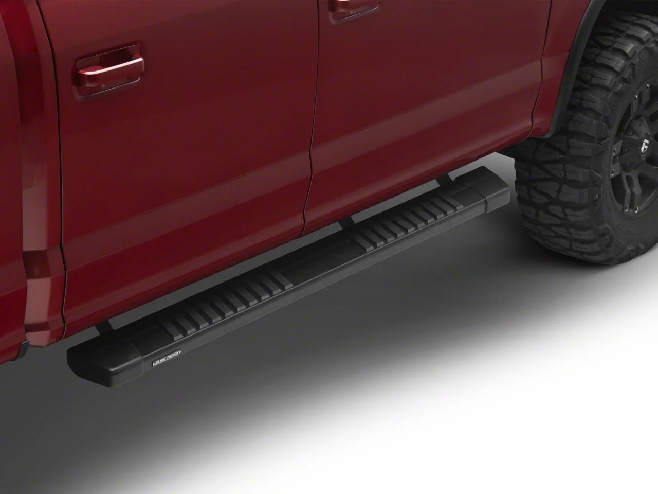 Raptor Series 6-Inch OEM Style Slide Track Running Boards; Black Textured (15-26 F-150 SuperCab)