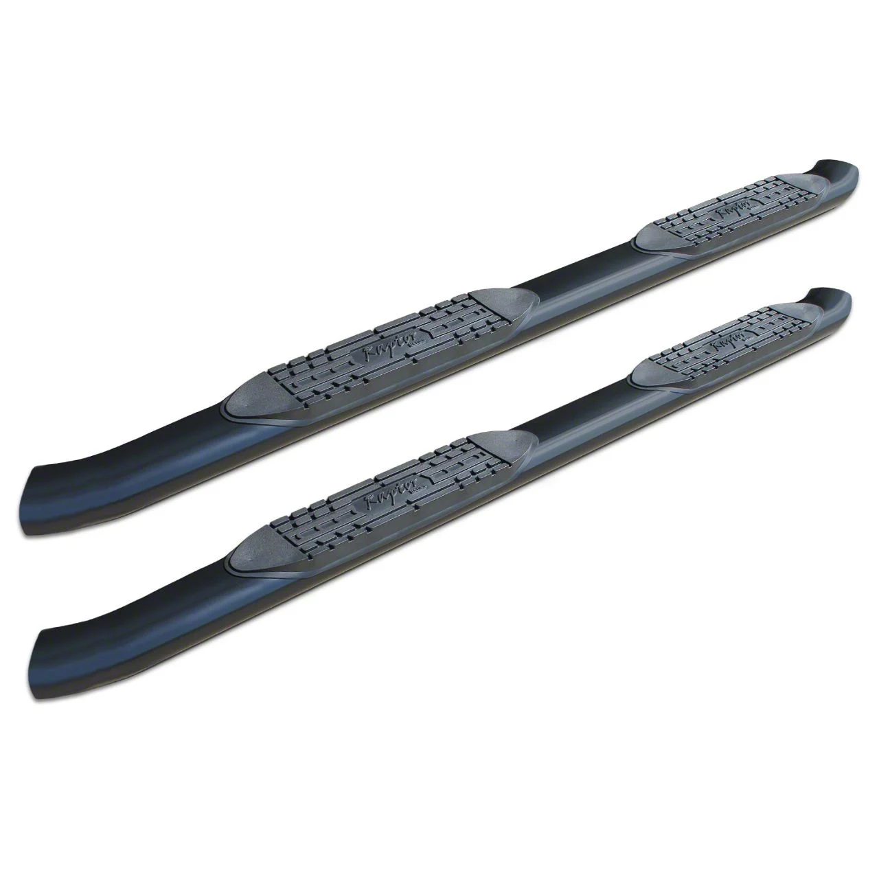 Raptor Series 5-Inch OE Style Curved Oval Side Step Bars; Black (03-09 RAM 2500 Regular Cab)