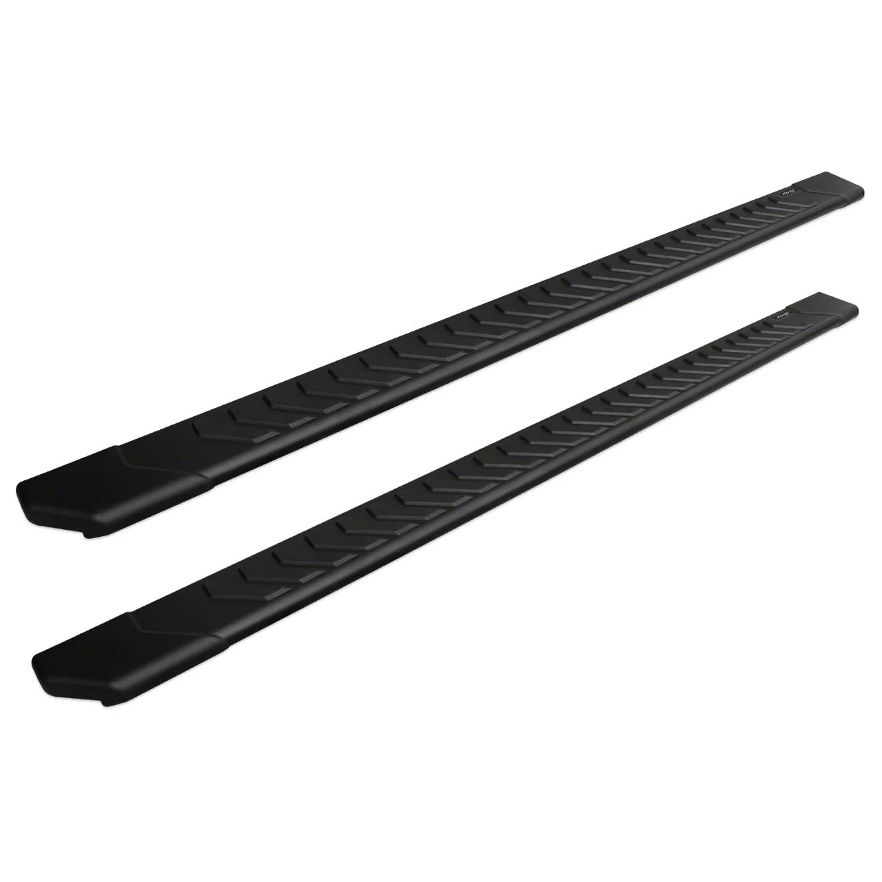 Raptor Series 5-Inch OEM Style Full Tread Slide Track Running Boards; Black Textured (07-19 Sierra 3500 HD Crew Cab)