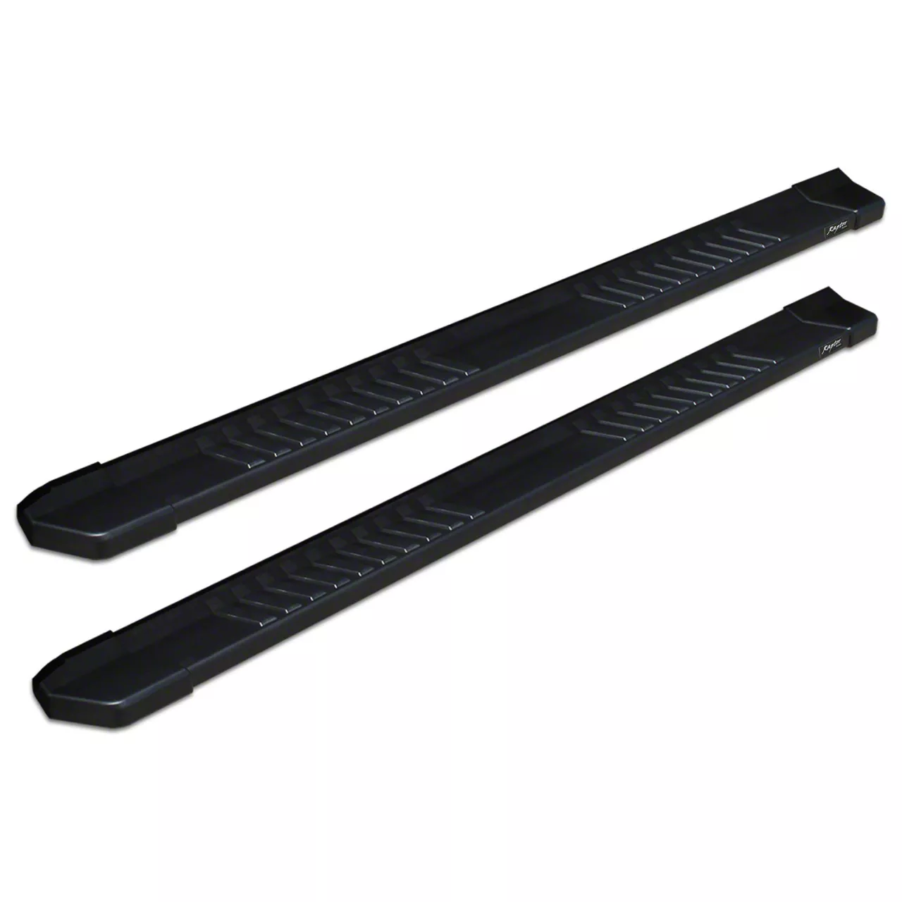 Raptor Series 6-Inch OEM Style Slide Track Running Boards; Black Textured (07-19 Silverado 2500 HD Crew Cab)
