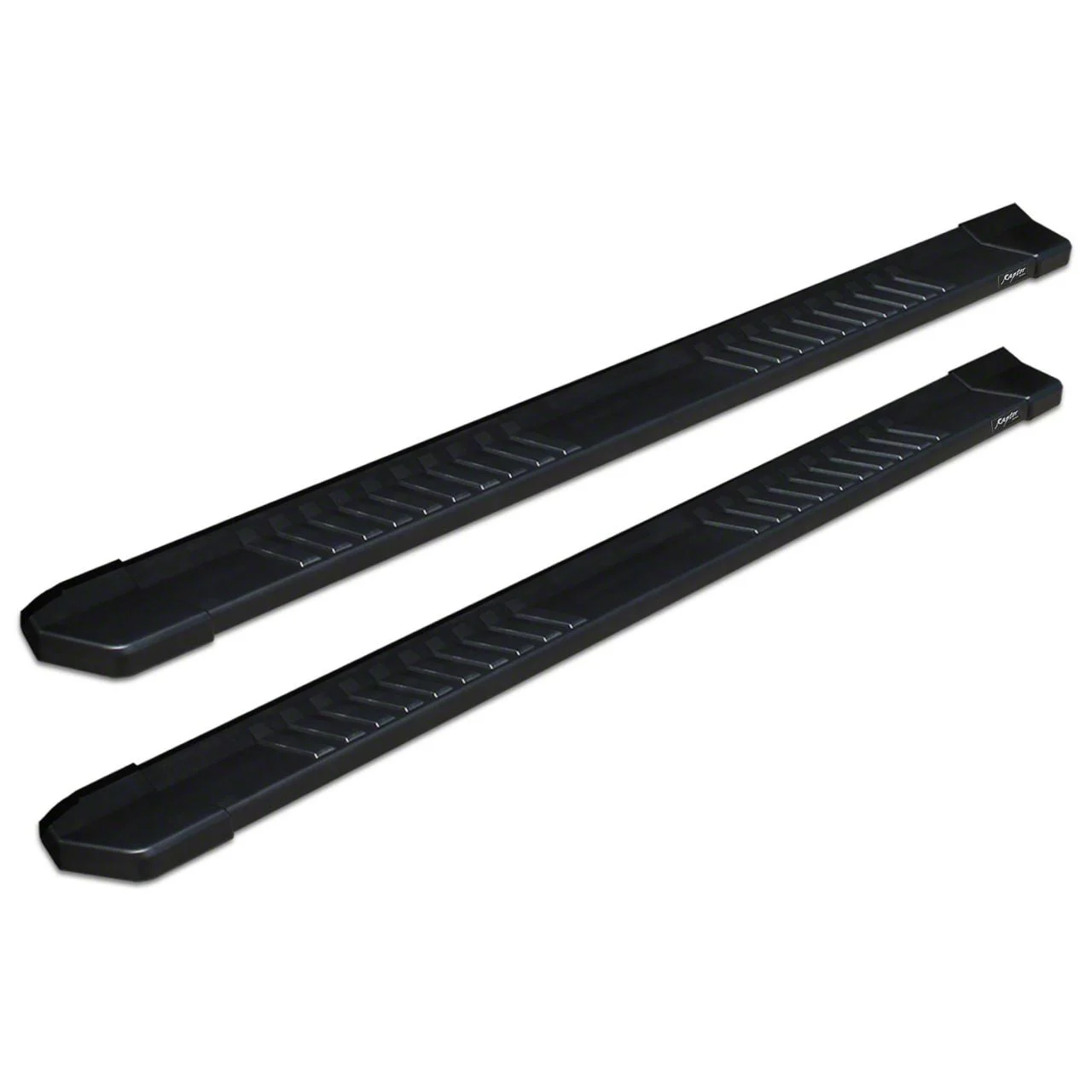 Raptor Series 6-Inch OEM Style Slide Track Running Boards; Black Textured (07-19 Silverado 3500 HD Extended/Double Cab)