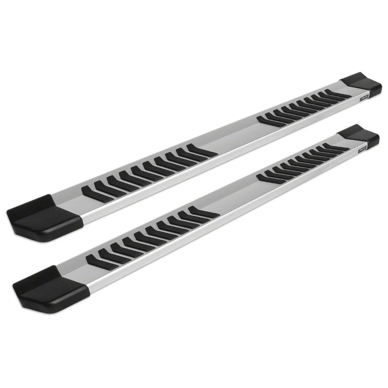 Raptor Series 6-Inch OEM Style Slide Track Running Boards; Brushed Aluminum (20-26 Silverado 3500 HD Regular Cab)