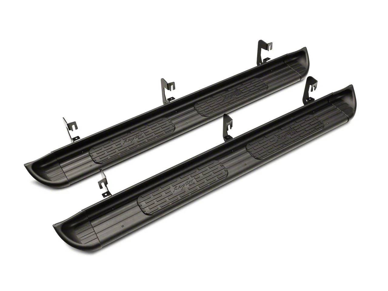 Raptor Series 7-Inch SSR Stainless Steel Running Boards; Rocker Mount; Textured Black (15-19 6.0L Silverado 3500 HD Crew Cab)