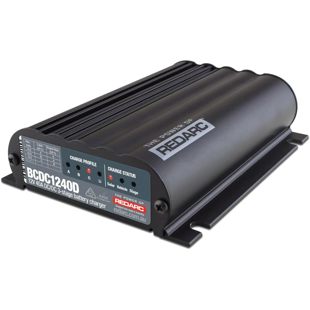 Redarc 12V 40A Smart Start DC/DC Dual Input Battery Charger