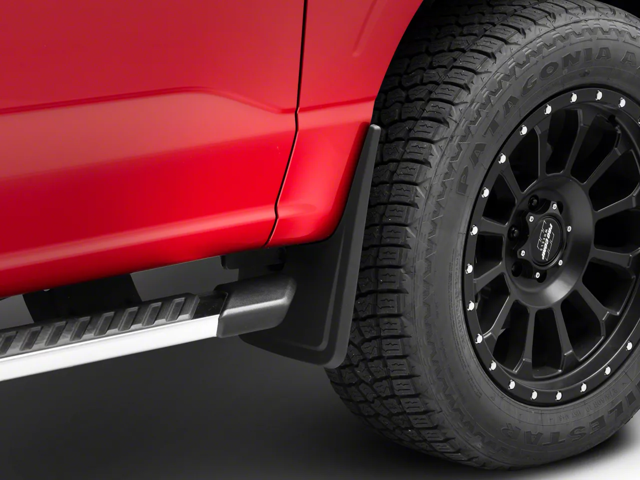 RedRock Molded Mud Guards; Front and Rear (21-26 F-150 w/o Fender Flares, Excluding Raptor)