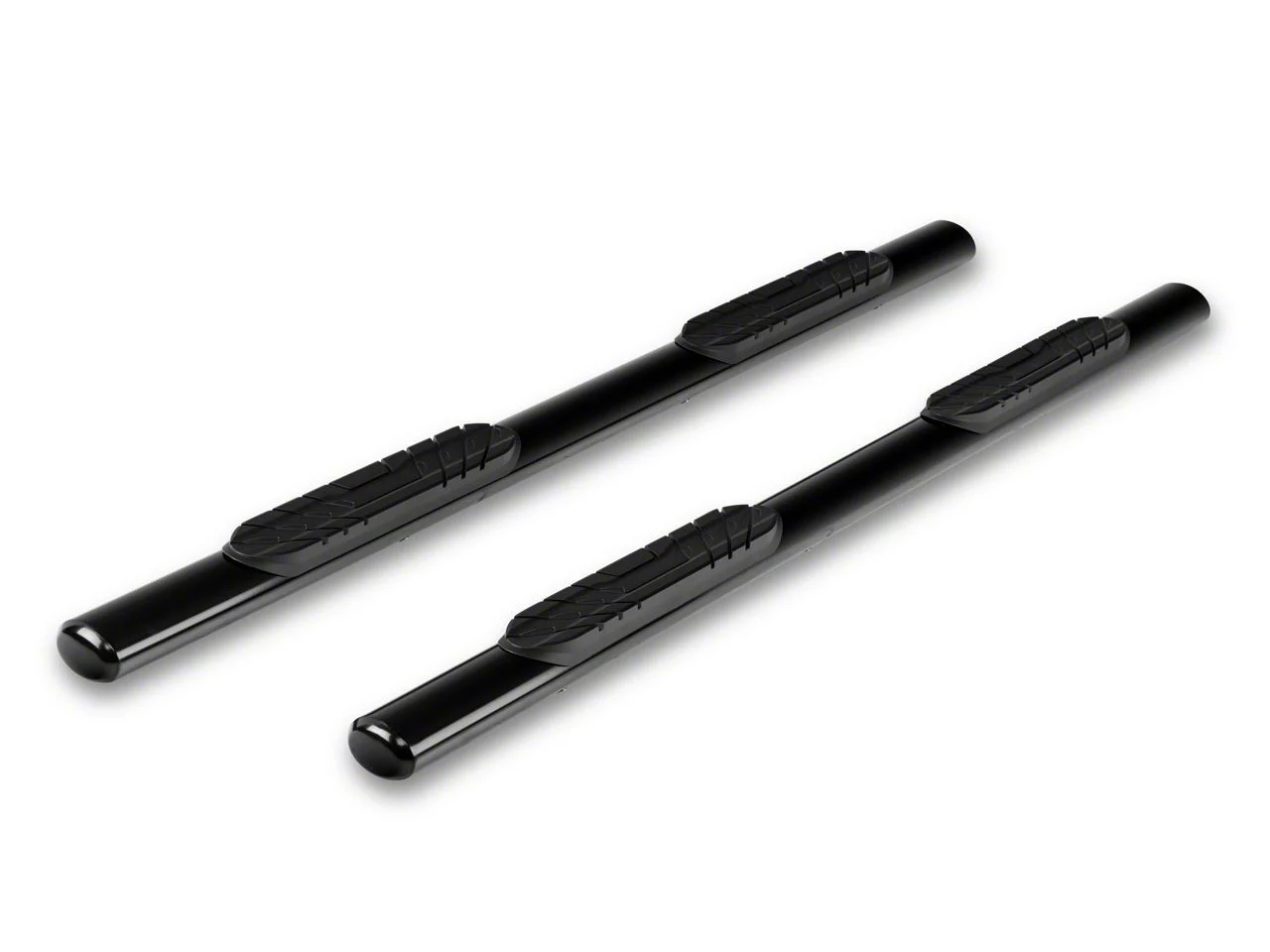 RedRock 4-Inch Oval Straight Side Steps; Black (21-26 Tahoe)
