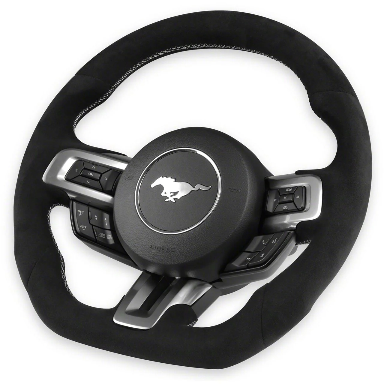 Drake Muscle Cars Steering Wheel; Alcantara (15-17 Mustang w/o Heated Steering Wheel)