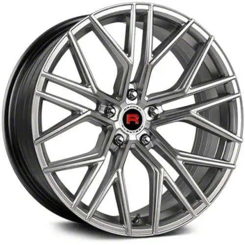 Rennen Flowtech FT12 Silver Brushed Face Wheel; 20x9; 25mm Offset (08-23 RWD Challenger, Excluding Widebody)