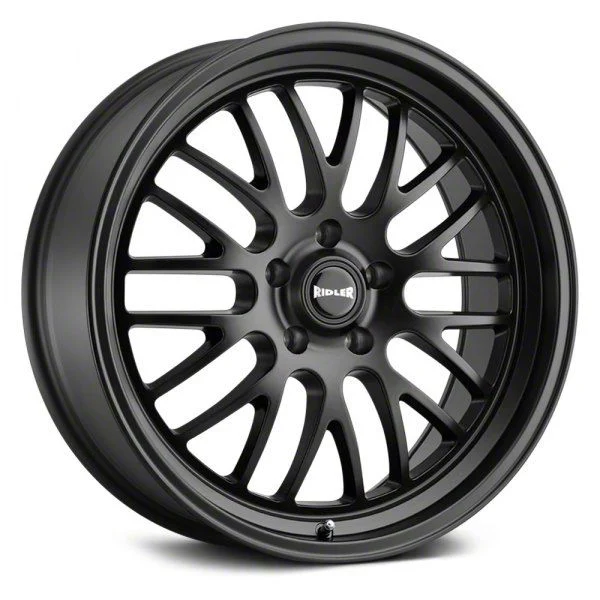 Ridler Style 607 Matte Black Wheel; 20x9; 35mm Offset (24-26 Mustang)