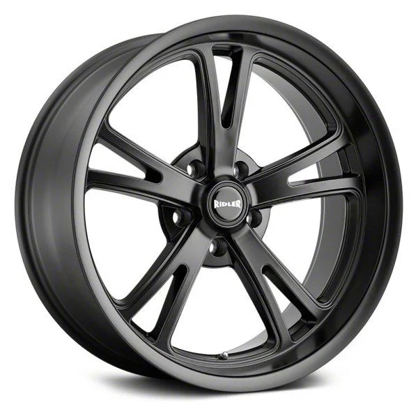 Ridler Style 606 Matte Black Wheel; 22x9; 20mm Offset (11-23 RWD Charger, Excluding Widebody)