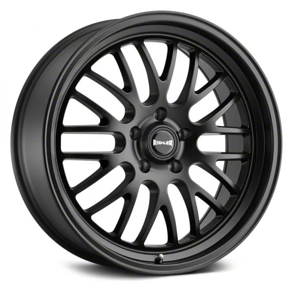 Ridler Style 607 Matte Black Wheel; 20x9; 18mm Offset (11-23 RWD Charger, Excluding Widebody)