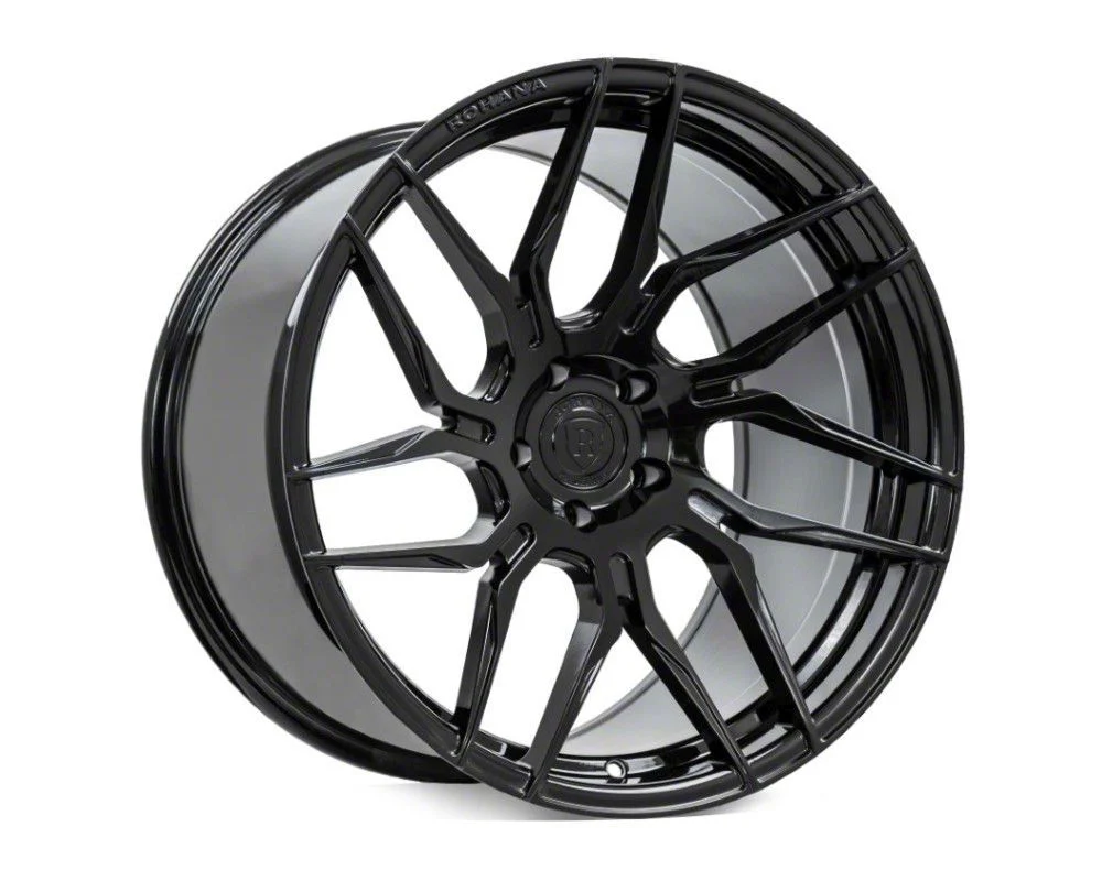 Rohana Wheels RFX7 Gloss Black Wheel; Left Directional; Rear Only; 20x10.5; 38mm Offset (05-09 Mustang)