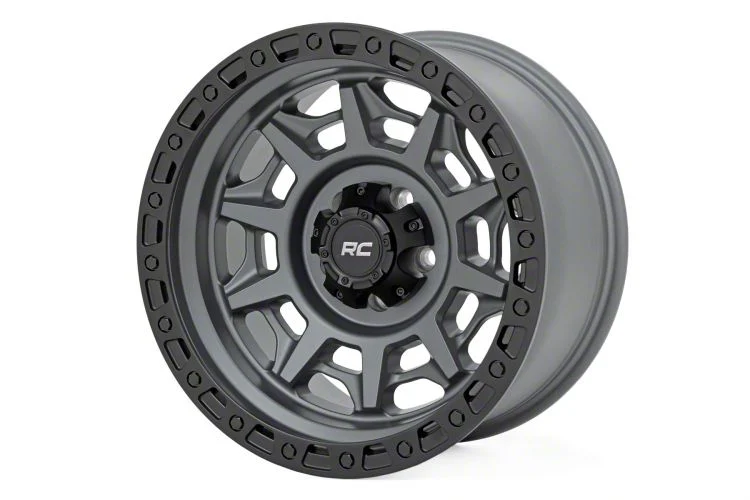 Rough Country 85 Series Simulated Beadlock Gunmetal Gray 6-Lug Wheel; 17x9; -12mm Offset (07-14 Yukon)