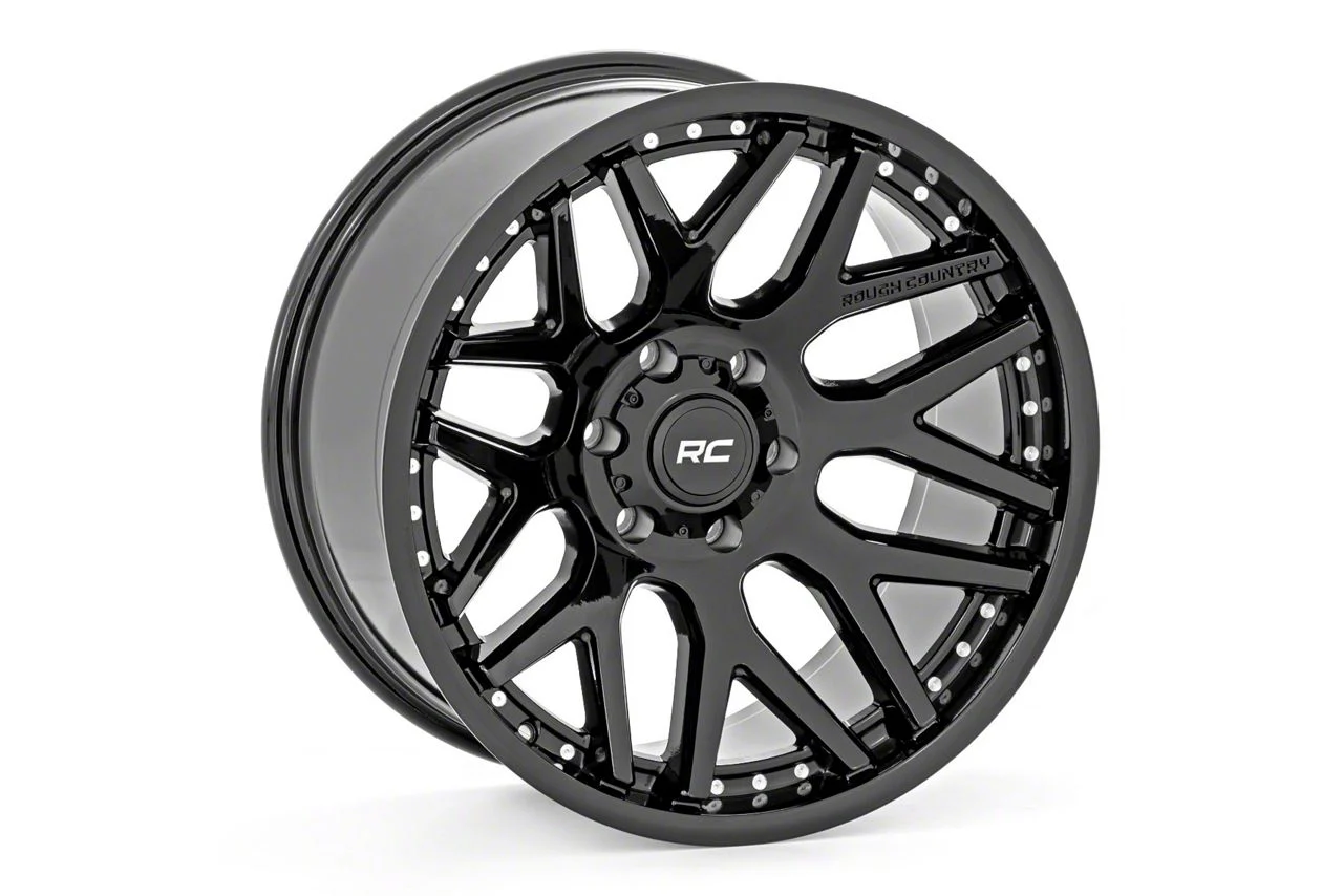Rough Country 95 Series Matte Black 6-Lug Wheel; 20x10; -25mm Offset (15-20 Tahoe)