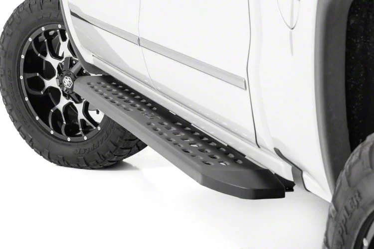 Rough Country RPT2 Running Boards; Matte Black (07-18 Sierra 1500 Crew Cab)