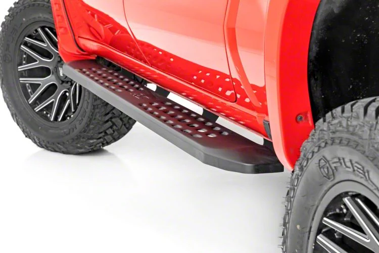 Rough Country RPT2 Running Boards; Matte Black (20-26 Silverado 2500 HD Crew Cab)
