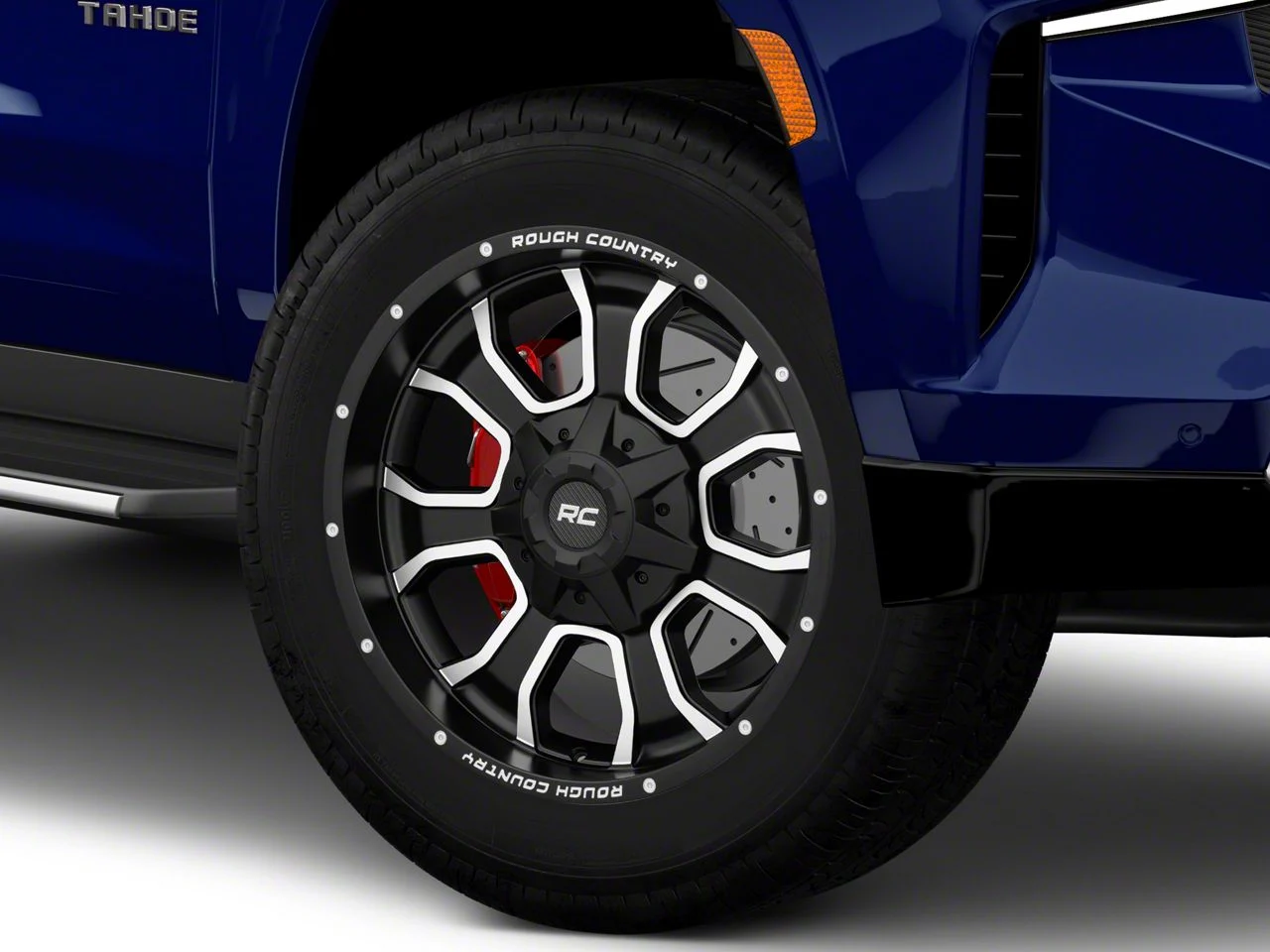 Rough Country 93 Series Matte Black Milled 6-Lug Wheel; 20x10; -18mm Offset (21-26 Tahoe)