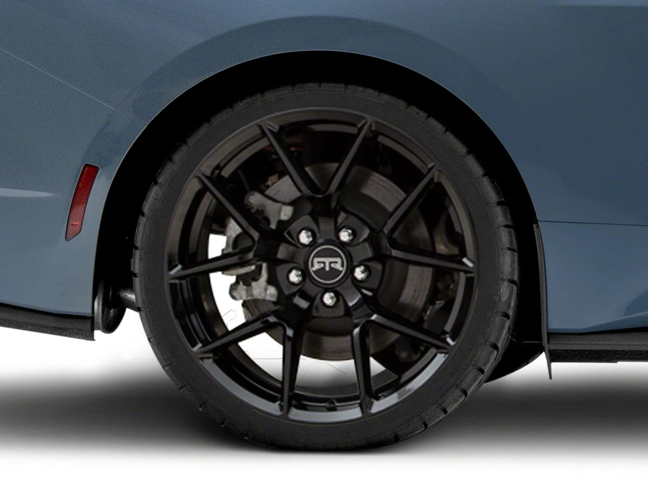 RTR Tech 5 Gloss Black Wheel; Rear Only; 20x10.5; 45mm Offset (24-26 Mustang)