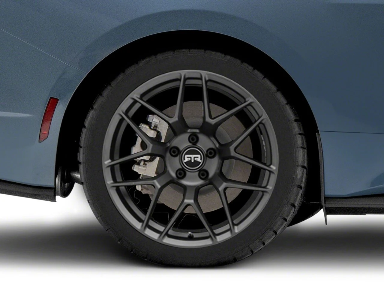 RTR Tech 7 Satin Charcoal Wheel; Rear Only; 19x10.5; 45mm Offset (24-26 Mustang)